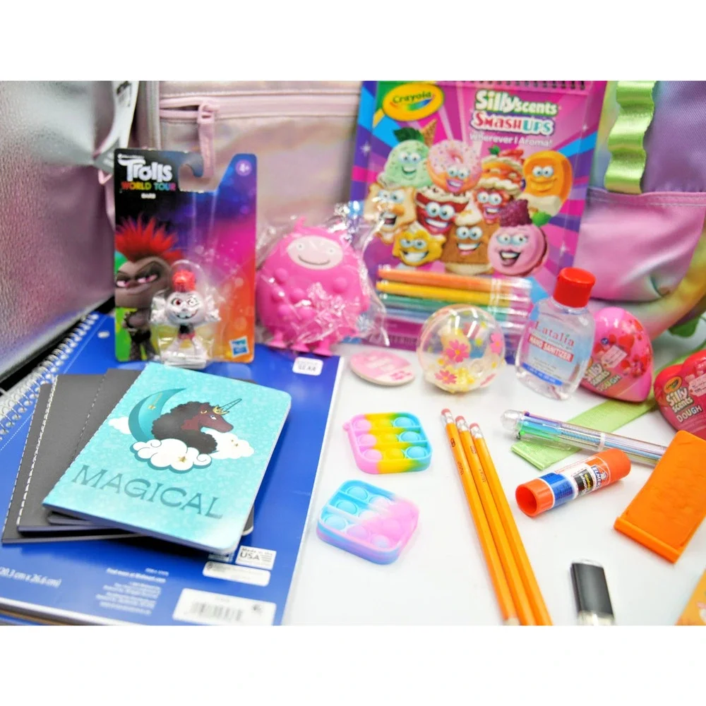 EcoTech Logan‎ Backpack Bundle Fulton Lunchbox Trolls Crayola School Set
